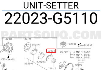 Nissan 22023G5110 UNIT-SETTER