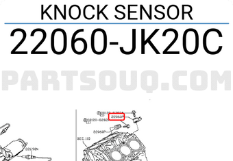 Nissan 22060JK20C KNOCK SENSOR