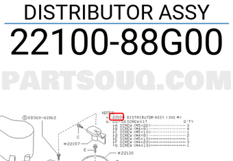 Nissan 2210088G00 DISTRIBUTOR ASSY