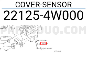 Nissan 221254W000 COVER-SENSOR