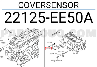 Nissan 22125EE50A COVERSENSOR