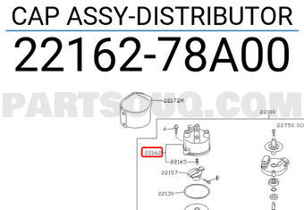 Nissan 2216278A00 CAP ASSY-DISTRIBUTOR