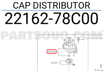 Nissan 2216278C00 CAP DISTRIBUTOR