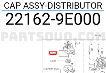 Nissan 221629E000 CAP ASSY-DISTRIBUTOR