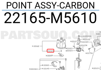 Nissan 22165M5610 POINT ASSY-CARBON