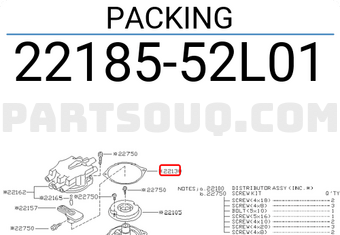Nissan 2218552L01 PACKING