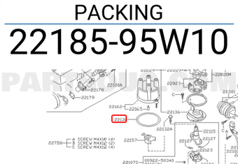 Nissan 2218595W10 PACKING