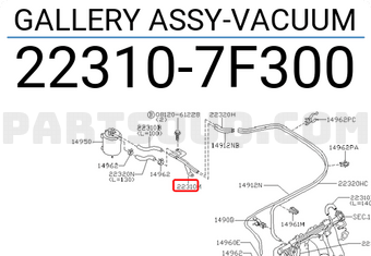 Nissan 223107F300 GALLERY ASSY-VACUUM
