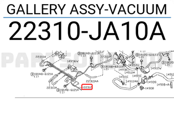 Nissan 22310JA10A GALLERY ASSY-VACUUM