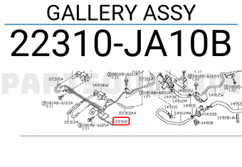 Nissan 22310JA10B GALLERY ASSY