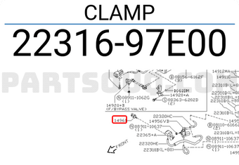 Nissan 2231697E00 CLAMP
