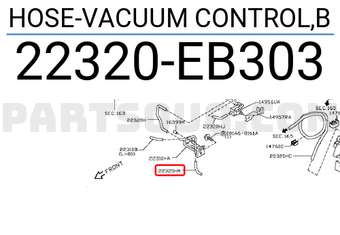 Nissan 22320EB303 HOSE-VACUUM CONTROL,B