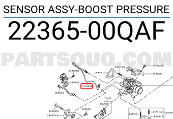 Nissan 2236500QAF SENSOR ASSY-BOOST PRESSURE