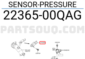 Nissan 2236500QAG SENSOR-PRESSURE