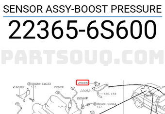 Nissan 223656S600 SENSOR ASSY-BOOST PRESSURE
