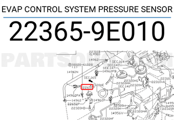 Nissan 223659E010 EVAP CONTROL SYSTEM PRESSURE SENSOR
