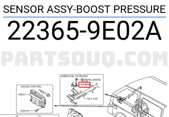 Nissan 223659E02A SENSOR ASSY-BOOST PRESSURE