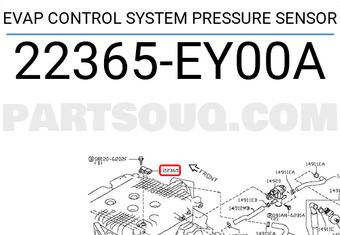 Nissan 22365EY00A EVAP CONTROL SYSTEM PRESSURE SENSOR