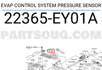 Nissan 22365EY01A EVAP CONTROL SYSTEM PRESSURE SENSOR