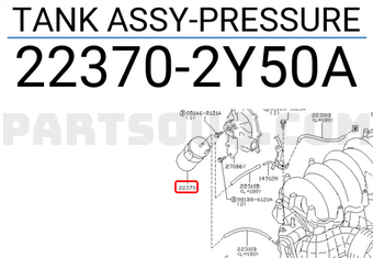 Nissan 223702Y50A TANK ASSY-PRESSURE