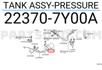 Nissan 223707Y00A TANK ASSY-PRESSURE