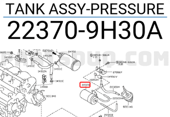 Nissan 223709H30A TANK ASSY-PRESSURE