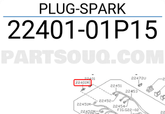 Nissan 2240101P15 PLUG-SPARK