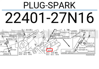 Nissan 2240127N16 PLUG-SPARK