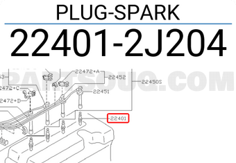 Nissan 224012J204 PLUG-SPARK