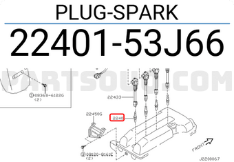 Nissan 2240153J66 PLUG-SPARK