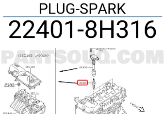 Nissan 224018H316 PLUG-SPARK
