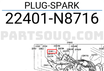 Nissan 22401N8716 PLUG-SPARK