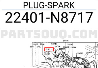 Nissan 22401N8717 PLUG-SPARK
