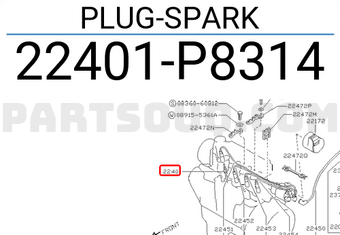 Nissan 22401P8314 PLUG-SPARK