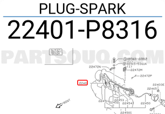 Nissan 22401P8316 PLUG-SPARK
