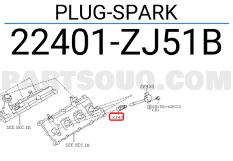 Nissan 22401ZJ51B PLUG-SPARK