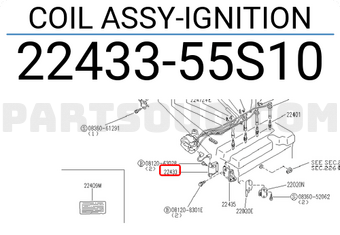 Nissan 2243355S10 COIL ASSY-IGNITION