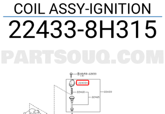 Nissan 224338H315 COIL ASSY-IGNITION