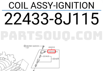 Nissan 224338J115 COIL ASSY-IGNITION