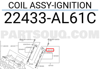 Nissan 22433AL61C COIL ASSY-IGNITION