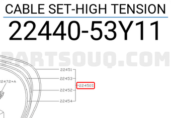 Nissan 2244053Y11 CABLE SET-HIGH TENSION