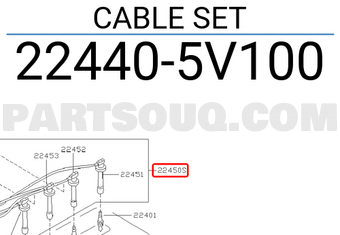 Nissan 224405V100 CABLE SET