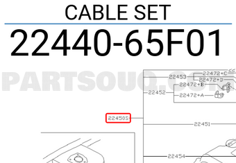 Nissan 2244065F01 CABLE SET