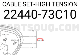 Nissan 2244073C10 CABLE SET-HIGH TENSION