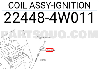Nissan 224484W011 COIL ASSY-IGNITION