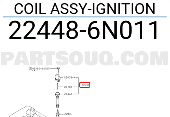 Nissan 224486N011 COIL ASSY-IGNITION