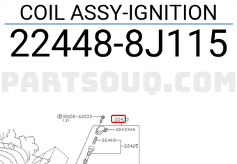 Nissan 224488J115 COIL ASSY-IGNITION