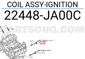 Nissan 22448JA00C COIL ASSY-IGNITION