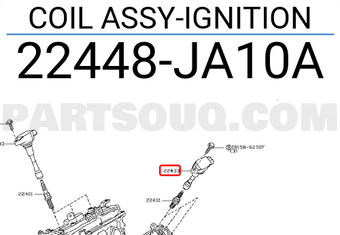 Nissan 22448JA10A COIL ASSY-IGNITION