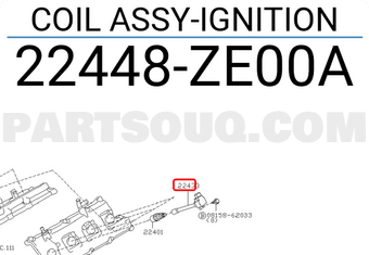 Nissan 22448ZE00A COIL ASSY-IGNITION